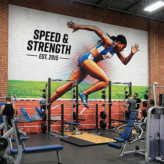 Commercial Gym Wall Wrap